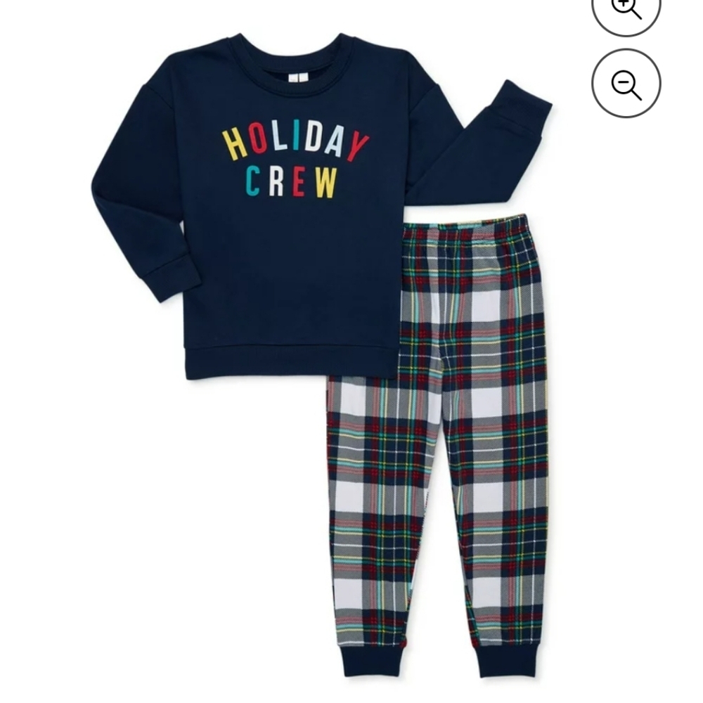 JOYSPUN Christmas winter holiday two piece toddler pajama set